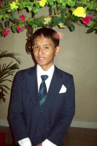 The Student Blogger in formal atire
