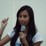 Davao Vision College representative talking Davao Vision College representative talking