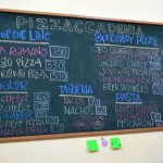Menu at Pizzaccademia