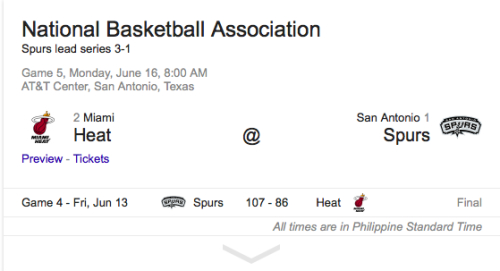 Miami Heat vs San Antonio Spurs Game 5 of the Finals
