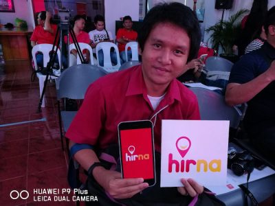 Posing with HirNa Taxi Hailing App