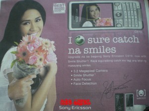 Sarah Geronimo promoting Sony Ericsson
